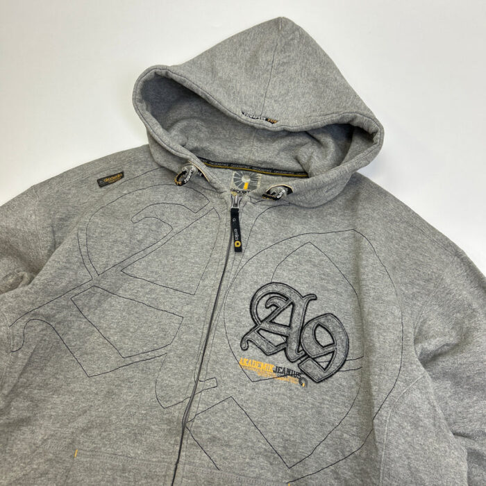 Akademiks Zip Up Hoodie Grey (5)