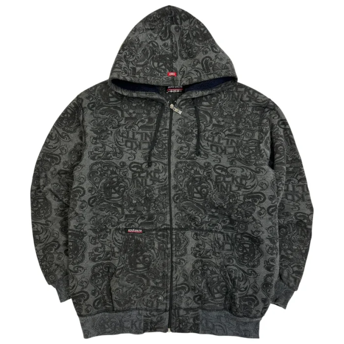 Ecko Zip Up Hoodie Grey (2)